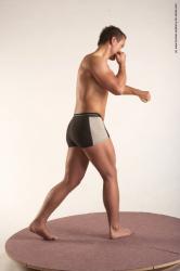 Underwear Martial art Man White Standing poses - ALL Average Short Brown Standing poses - simple Academic