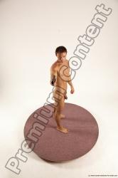 Nude Fighting with gun Man White Standing poses - ALL Athletic Short Brown Standing poses - simple Multi angles poses Realistic