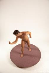 Nude Man White Standing poses - ALL Athletic Short Brown Standing poses - simple Multi angles poses Realistic