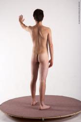 Nude Man White Standing poses - ALL Slim Short Brown Standing poses - simple Realistic