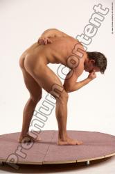 Nude Man White Standing poses - ALL Athletic Short Brown Standing poses - simple Multi angles poses Realistic