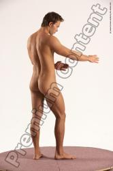 Nude Man White Standing poses - ALL Athletic Short Brown Standing poses - simple Multi angles poses Realistic