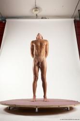 Nude Man White Standing poses - ALL Athletic Short Brown Standing poses - simple Multi angles poses Realistic