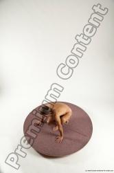 Nude Man White Kneeling poses - ALL Athletic Short Brown Kneeling poses - on one knee Multi angles poses Realistic