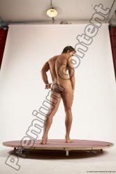 Nude Man White Standing poses - ALL Athletic Short Brown Standing poses - simple Multi angles poses Realistic