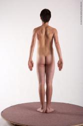 Nude Man White Standing poses - ALL Slim Short Brown Standing poses - simple Realistic