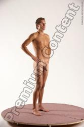 Nude Man White Standing poses - ALL Athletic Short Brown Standing poses - simple Multi angles poses Realistic