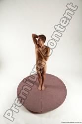 Nude Man White Standing poses - ALL Athletic Short Brown Standing poses - simple Multi angles poses Realistic