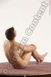 Nude Man White Sitting poses - simple Slim Short Brown Sitting poses - ALL Multi angles poses Realistic