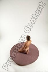 Nude Man White Athletic Short Brown Sitting poses - ALL Sitting poses - on knees Multi angles poses Realistic