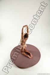 Nude Man White Kneeling poses - ALL Athletic Short Brown Kneeling poses - on both knees Multi angles poses Realistic