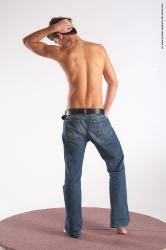 Casual Man White Standing poses - ALL Slim Short Brown Standing poses - simple Academic