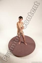 Nude Man White Standing poses - ALL Slim Short Brown Standing poses - simple Multi angles poses Realistic