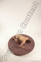 Nude Man White Kneeling poses - ALL Slim Short Brown Kneeling poses - on both knees Multi angles poses Realistic