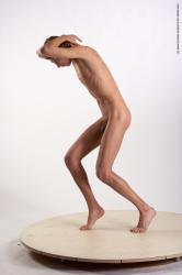 Nude Man White Standing poses - ALL Underweight Medium Brown Standing poses - simple Realistic