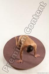 Nude Man White Kneeling poses - ALL Slim Short Brown Kneeling poses - on both knees Multi angles poses Realistic