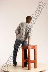 Casual Man White Standing poses - ALL Slim Short Brown Standing poses - simple Multi angles poses Academic