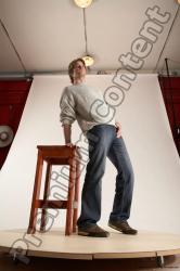 Casual Man White Standing poses - ALL Slim Short Brown Standing poses - simple Multi angles poses Academic