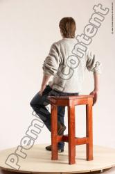 Casual Man White Laying poses - ALL Slim Short Brown Multi angles poses Academic