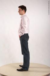 Casual Man White Standing poses - ALL Average Short Brown Standing poses - simple Academic