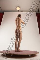 Nude Man White Standing poses - ALL Slim Short Brown Standing poses - simple Multi angles poses Realistic