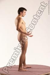 Nude Man White Standing poses - ALL Slim Short Brown Standing poses - simple Multi angles poses Realistic