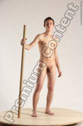 Nude Man White Standing poses - ALL Slim Short Brown Standing poses - simple Multi angles poses Realistic