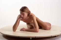 Nude Man White Sitting poses - simple Underweight Medium Brown Sitting poses - ALL Realistic