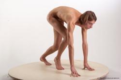 Nude Man White Standing poses - ALL Underweight Medium Brown Standing poses - bend over Realistic