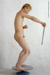 Nude Man Asian Standing poses - ALL Slim Short Blond Standing poses - simple Realistic