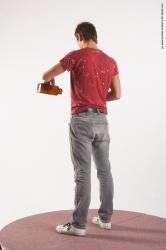 Casual Holding Man White Standing poses - ALL Slim Short Brown Standing poses - simple Academic