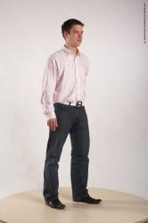 Casual Man White Standing poses - ALL Average Short Brown Standing poses - simple Academic