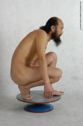 Nude Man Asian Standing poses - ALL Slim Bald Black Standing poses - simple Realistic