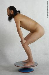 Nude Man Asian Standing poses - ALL Slim Bald Black Standing poses - simple Realistic