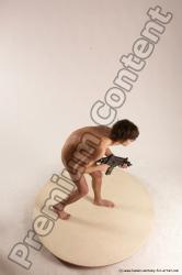 Nude Fighting with submachine gun Man White Standing poses - ALL Slim Short Brown Standing poses - simple Multi angles poses Realistic Fighting poses - ALL