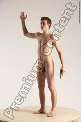 Nude Fighting with gun Man White Standing poses - ALL Slim Short Brown Standing poses - simple Multi angles poses Realistic