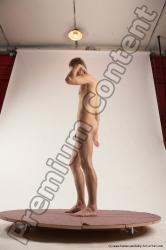 Nude Man White Standing poses - ALL Slim Short Brown Standing poses - simple Multi angles poses Realistic