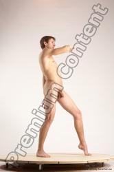 Nude Man White Standing poses - ALL Athletic Short Brown Standing poses - simple Multi angles poses Realistic