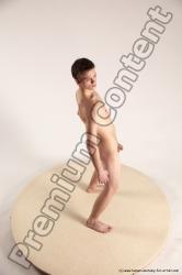 Nude Man White Standing poses - ALL Slim Short Brown Standing poses - simple Multi angles poses Realistic