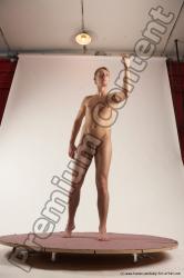 Nude Man White Standing poses - ALL Slim Short Brown Standing poses - simple Multi angles poses Realistic