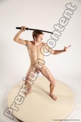 Nude Fighting Man White Standing poses - ALL Athletic Short Brown Standing poses - simple Multi angles poses Realistic