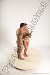 Nude Woman - Man Another Standing poses - ALL Slim Short Brown Standing poses - simple Multi angles poses Realistic