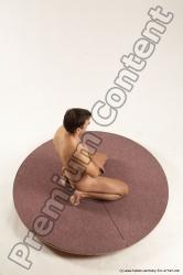 Nude Man White Laying poses - ALL Slim Short Brown Laying poses - on stomach Multi angles poses Realistic