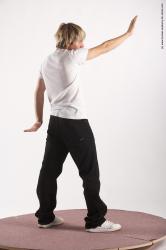 Casual Man White Standing poses - ALL Slim Short Blond Standing poses - simple Academic