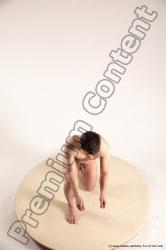 Nude Man White Kneeling poses - ALL Average Short Brown Kneeling poses - on one knee Multi angles poses Realistic