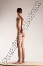 Nude Man White Standing poses - ALL Slim Short Brown Standing poses - simple Multi angles poses Realistic