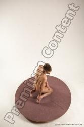 Nude Man White Kneeling poses - ALL Slim Short Brown Kneeling poses - on both knees Multi angles poses Realistic