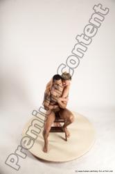 Nude Woman - Man Another Sitting poses - simple Slim Short Brown Sitting poses - ALL Multi angles poses Realistic