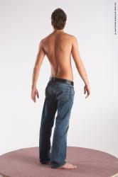 Casual Man White Standing poses - ALL Slim Short Brown Standing poses - simple Academic