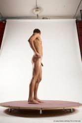 Nude Man White Standing poses - ALL Athletic Short Brown Standing poses - simple Multi angles poses Realistic